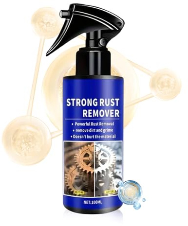Yhsioaklo Spray Quitaóxido para Metal - 100ml Limpiador de Vehículos | Limpiador de Óxido para Metal en Spray - para Vehículos Domésticos Sedanes Caravanas Camiones Monovolúmenes Pickups Motos
