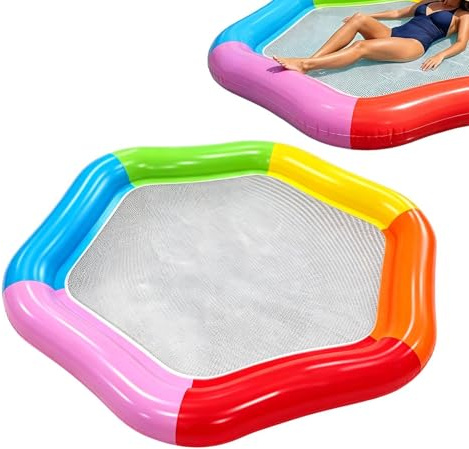 Uppblåsbar poolstol, stor 2-personers PVC läckagesäker bärbar | flytande stol pool sadelstol, för strand sjö floder bakgård hotell vattenpark sjö strand avslappning