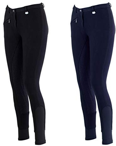 Lazura - Damen Reithose Silikon Vollbesatz Comfort Nachtblau 38