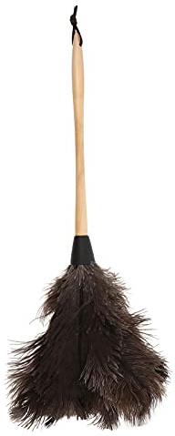HEMOTON 1pièce Brosse à Poussière Plumes Oie Noire Avec Manche Outil De Nettoyage Doux Et Pour Maison Bureau Et Voiture