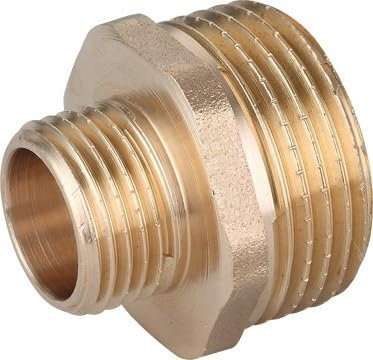 Riduttore esagonale per tubo dell'acqua, filettatura BSP, boccola per rubinetto, colore: oro (25 mm x 20 mm)