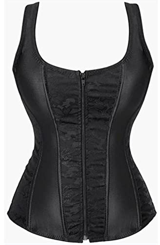 Korsetter för kvinnor överbyst bustier topp gotisk sexig axel med remmar