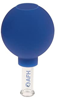AFH Schröpfglas mit Ball Premium | mit Bulk | Farbauswahl und Größenauswahl (Ø 15 mm, blau)