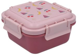 Tutete Caja Almuerzo Infantil Pequeña 380ml - Fiambrera Escolar, Apta para Microondas y Lavavajillas, Cierre Hermético, Ideal para Parque o Colegio, 100% Libre de BPA | Fruits