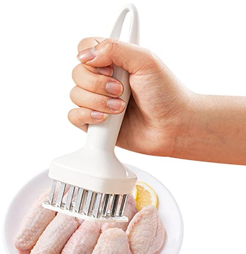 LINGJIONG Batticarne martello | Martello da bistecca riutilizzabile con aghi in acciaio inox, batticarne per pollame, maiale, pesce, vitello, bistecca di manzo