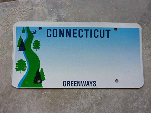 Plaque d'immatriculation vierge Connecticut Greenways 15,2 x 30,5 cm
