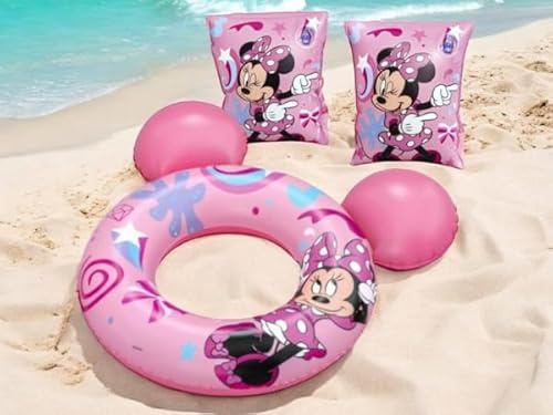 Kit Gonfiabili Mare - Salvagente con Orecchie 74x76 cm + Braccioli 23x15cm- 3/6Y(KIT Compatibile MINNI)