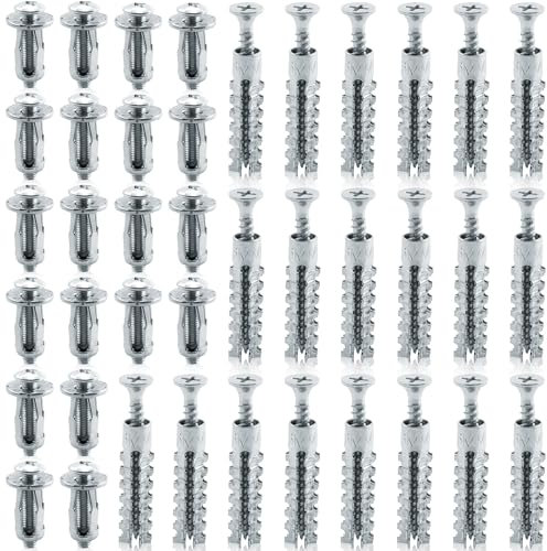 Hohlraum Metallanker,20 Stück Expansionsschraube,Blütenblattmutter für Metall Hohlbefestigungen Dübel Kurze Befestigungen an Hohlraum und Gipskartonwänden (M5x25mm)
