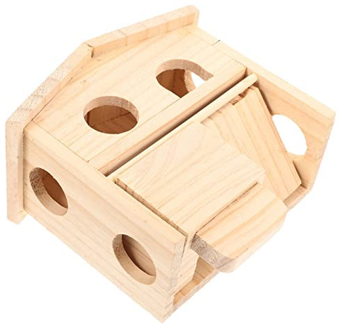 TOGEVAL Hamsterhaus Aus Holz Für Kleintiere Rattennest Mit Mehrere Deck Hamstervilla Als Zuhause Für Hamster Und Ratten