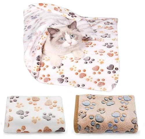 2 Stück Haustiermatten, weiche und warme Haustierdecken, Hundedecke Flaushige Decke, Katzendecken Flauschig, Waschbar, für Katzen, Hunde, Meerschweinchen, Kaninchen und Andere Haustiere (40 x 60 cm