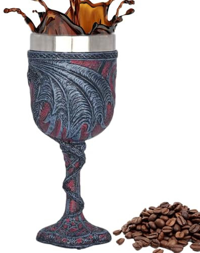 Lunaobrik Verre à vin avec dragon pour la Saint Valentin, coupe de dragon