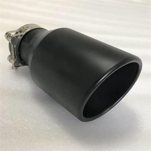 DFJOSF Auto-Endrohre Schalldämpfer Modifiziertes Endrohr Edelstahl Schwarz Großes Kaliber 115 Universal-Endrohr Matte Auspuffspitzen Auspuff Blende(63MM IN-76MM Out)