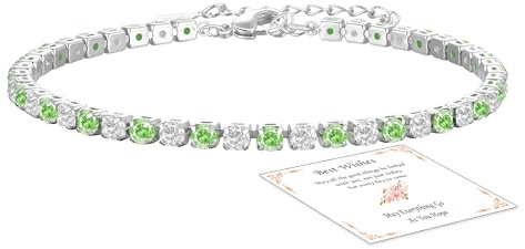 Aretas Braccialetto da donna in argento, Braccialetto Tennis Argento Sterling 925 Regolabile Gioielli Regalo Compleanno Natale per Lei Donne Fidanzata, Rame, Senza Gemstone