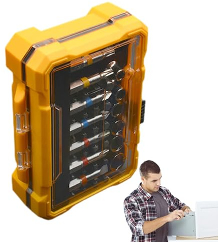Set Di Punte Magnetiche,50 Pezzi Punte Magnetiche In Acciaio Con Scatola - Set Per Trapano,per Installazione Costruzione Vetro Mattone Granito Pareti Legno Piastrelle