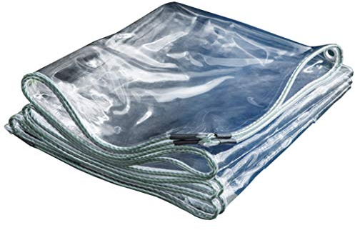 Transparente PVC wasserdichte Plane verdicken Regenschutz Tarp weicher Kunststoff Balkon Regen Vorhang Sonnenschutz Tarp mit Ösen 350gsm