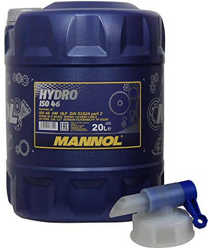 20 Liter MANNOL HYDRO ISO 46 Hydraulik Öl Flüssigkeit MN2102-20 inkl Auslaufhahn