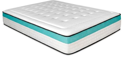Duérmete Online Colchón Viscoelástico Bio MAX con Viscogel | Firme y Confortable | Anti-ácaros e Hipoalergénico, 90 x 190