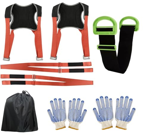 Tragegurte Umzug Kit, Möbel tragegurte für umzug,Multifunktionaler Hebegurt, Mobelgurt für 2 Personen,Tragegurt Klavier,Hebegurte für Waschmaschin