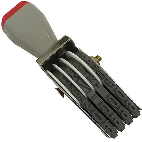 Stempel -Geschäftsstempel, personalisierter digitaler Zeichen-Rollen-Datumsstempel, Multifunktions-DIY-Nummerierungsstempel-Stempel (30x20x90mm)