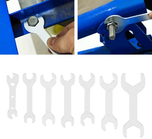 YnGia Chiave a Doppia Estremità Argento 7PCS Chiave Aperta Ultra Sottile 1.5mm Chiave Piatta Combinazione Strumento di Riparazione per Condizioni di Spazio Stretto