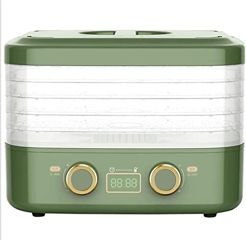 Déshydrateur Alimentaire, Déshydrateur pour Bœuf Jerky, Fruits, Herbes et Légumes, Contrôle Numérique de la Température et du Temps, 5 Plateaux Passe au Lave-Vaisselle, 350W, Livre de Recettes I