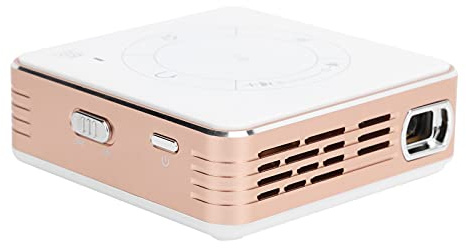 Mini Proyector Inteligente HD, Mini Proyector Bluetooth Multifuncional con WiFi para el Hogar, Centro de Cine Portátil HD 4K Proyector de Video en Pantalla con Luz LED para el Hogar (Enchufe de la UE)
