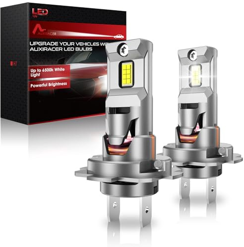 AUXIRACER Glödlampor H1 H4 H11 Led,Chip Cps 6500K 500% Ljus, h1 Led Bländande Strålkastare Bländande Och Halogen Strålkastare För Bil,Ersättning För Halogen Lampor Och Xenon Lys... (h7(18000LM))