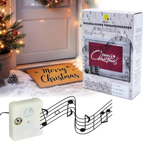 Spetebo Weihnachtsmusik Fußmatten Sensor, 33 x 24 cm, 2 Lieder