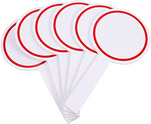 DEARMAMY Handheld Whiteboards Einseitige Trockenlöschtafel 6 Stück Leere Anzeigetafeln Für Abstimmung Bewertung Büro Präsentation Und Diy Schreiben 19.50 X 10.00 X 0.50 cm