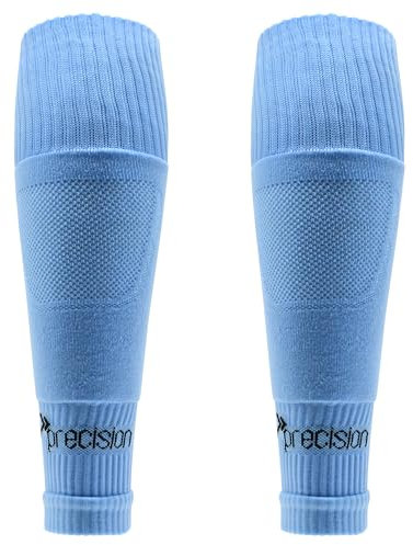 Precision Training Mens Plain Pro Footless Sleeve Football Socks, Blue, 7-12 UK