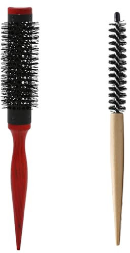 2pcs Multi-Functional Curling Hair Brush for Short Hair - Small Round Shiоветеl