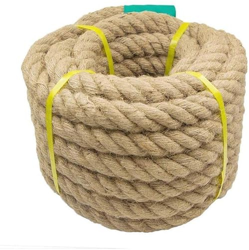 1–20 mm dickes, natürliches, handgefertigtes Juteseil, verschiedene Stärken, für Geschenke, Blumenverpackungen, Bastelbedarf (Farbe: 4 mm x 100 m)
