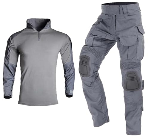Paintball-Overalls Für Herren, Verschleißfeste Uniformen, Outdoor-Hemd, Arbeitskleidung, Knieschützer, Hosen-Set