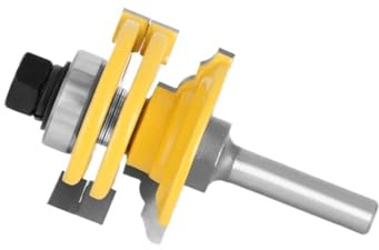 NPQRKJYH 1 broca de enrutador reversible for riel y montante de puerta de vidrio con vástago de 8 mm, 12 mm y 1/2 in, for herramientas de corte de madera(8mm shank)