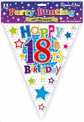 British Ballet Age 18 Birthday Bunting Recyclable 18th Birthday Party Banner Flag Pennant Garland Decoration