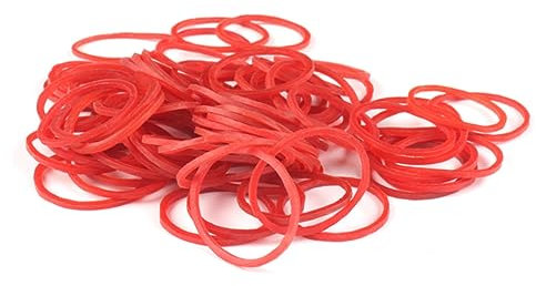 CANIGHT 500g Elastic Rubber Bands Vegetable Stretchable Red Loom Bands Heavy Duty for Home Office Kitchen about