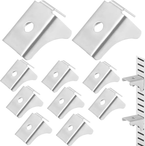 ORFOFE 10pcs Heavy Duty Metal Cabinet Shelf Support Clips for Filing Cabinets and Cupboards and Easy to Install Shelf Brackets for Organizing Spaces