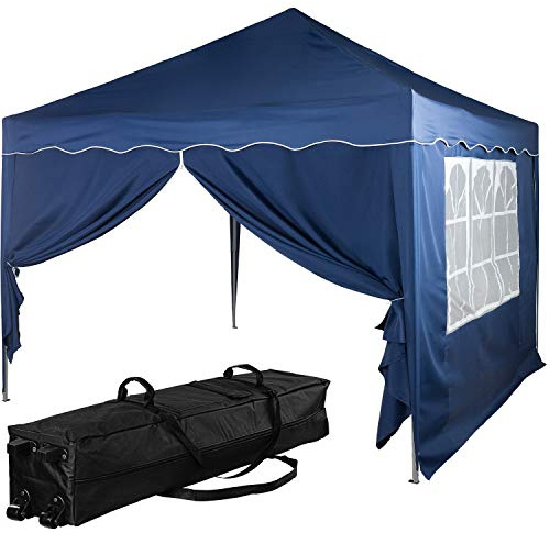 INSTENT Pavillon 3 x 3 m Basic wasserdicht UV Schutz 50+, 2 Seitenteile, Farbwahl, Royal-Blau