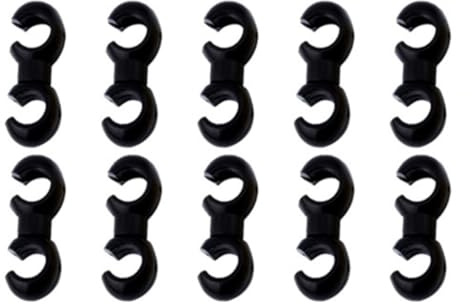 NOPKESV 10 Stück Fahrrad-Bremszug-Clips,drehbare Flex-Clips,Bremszug-Halter,Kabelclips für Fahrräder & E-Bikes (Schwarz)