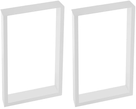 Ciounmb Vierkantprofil Tischbeine, 50x71 mm, Metall Möbelfüße für Couchtisch, Sitzbank, 71cm Höhe, 2 STK, für Couchtische, Schreibtische, Nachtständer, Stühle (Weiß)