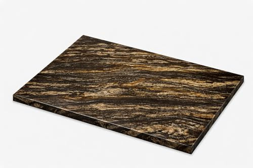 LuxuryQuarry® - Plaque en marbre Planche à découper en or noir 45x35cm - Planche à tapas Planche à fromage en marbre - Planche de service et planche à en-cas