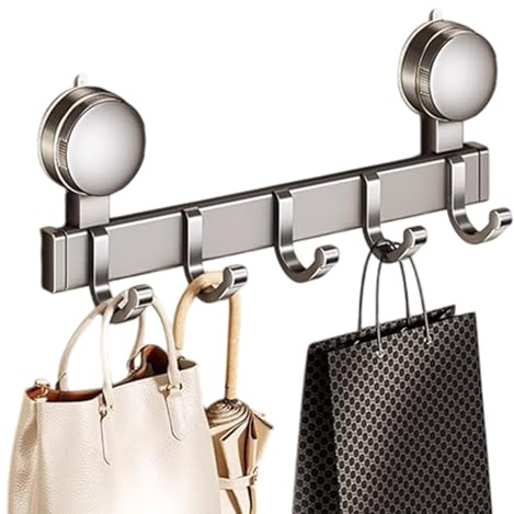 Gancio per doccia con ventosa, da appendere alla parete del bagno dietro la porta, gancio per asciugamano robusto con ventose sottovuoto, ganci per accessori da bagno, ganci