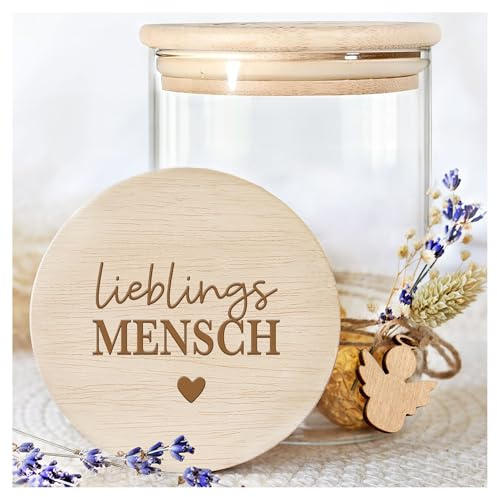 Grandora Vorratsglas mit Holzdecke, Dankeschön Geschenk | Mitbringsel Erwachsene, Abschiedsgeschenk Kollegen, Geschenk für Kollegen, Geschenk Lehrerin, Geschenkideen für Erzieher