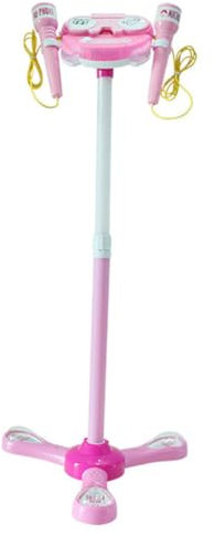 HEALSOPTHY Microfono Giocattolo Per Ragazzo Ragazza Ragazza Con Effetti Luminosi e Musica Microfono Giocattolo Rosa Per Cantare e Divertirsi Musicale Funzioni e Amplificazione