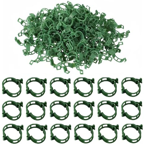 DITK-U Pflanzenklammern 300 Stück Pflanzenclips Pflanzen Rankhilfe Tomatenhaken für Kletterpflanzen Tomatenclips für Halten Garten Pflanzen Blumen Gemüsefrucht