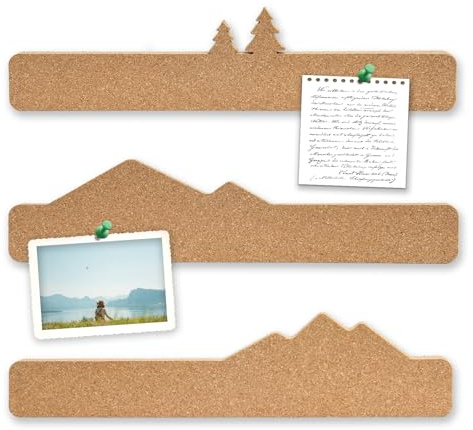 Aitakatta Mini Mountain Korktafel, 3 Packungen, kleine Korktafeln für Wand, Berge und Bäume, Korkfliesen, dekorative Pinnwand für Schule, Büro, Zuhause (SX-3p)