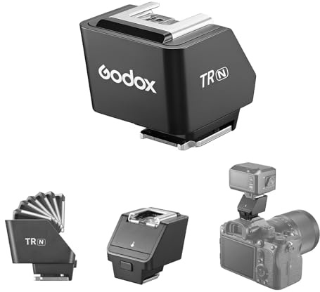 Godox TR-N TTL Blitzschuh-Adapter für iT20-N iT22-N iT30Pro-N Nikon - 30mm Erhöhung & 0-90° Neigungswinkel für Direkt-/Indirektblitz, Verringert Objektivschatten, Blitzgeräten unter 300g