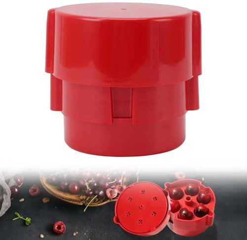 FuxFuis Snocciolatore Olive e Ciliegie, Leva Noccioli in Plastica, Togli Nocciolo Professionale, Denocciolatore 6 Scomparti, Leva Noccioli, Denocciolatore Manuale per Ciliegie, Olive, Frutta - Rosso