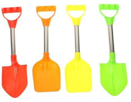 LRXIYODE Palas de Playa Color Aleatorio para Niños Juego de 4 Juguetes Creativos para Niños de Plástico Ligero y Seguro Adecuado para Verano Playa o Piscina
