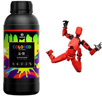 RESIONE CL-TH Colour 3d drucker resin, 10 Farben, abriebfestes abs like resin für Automodelle – Rennrot 1000g